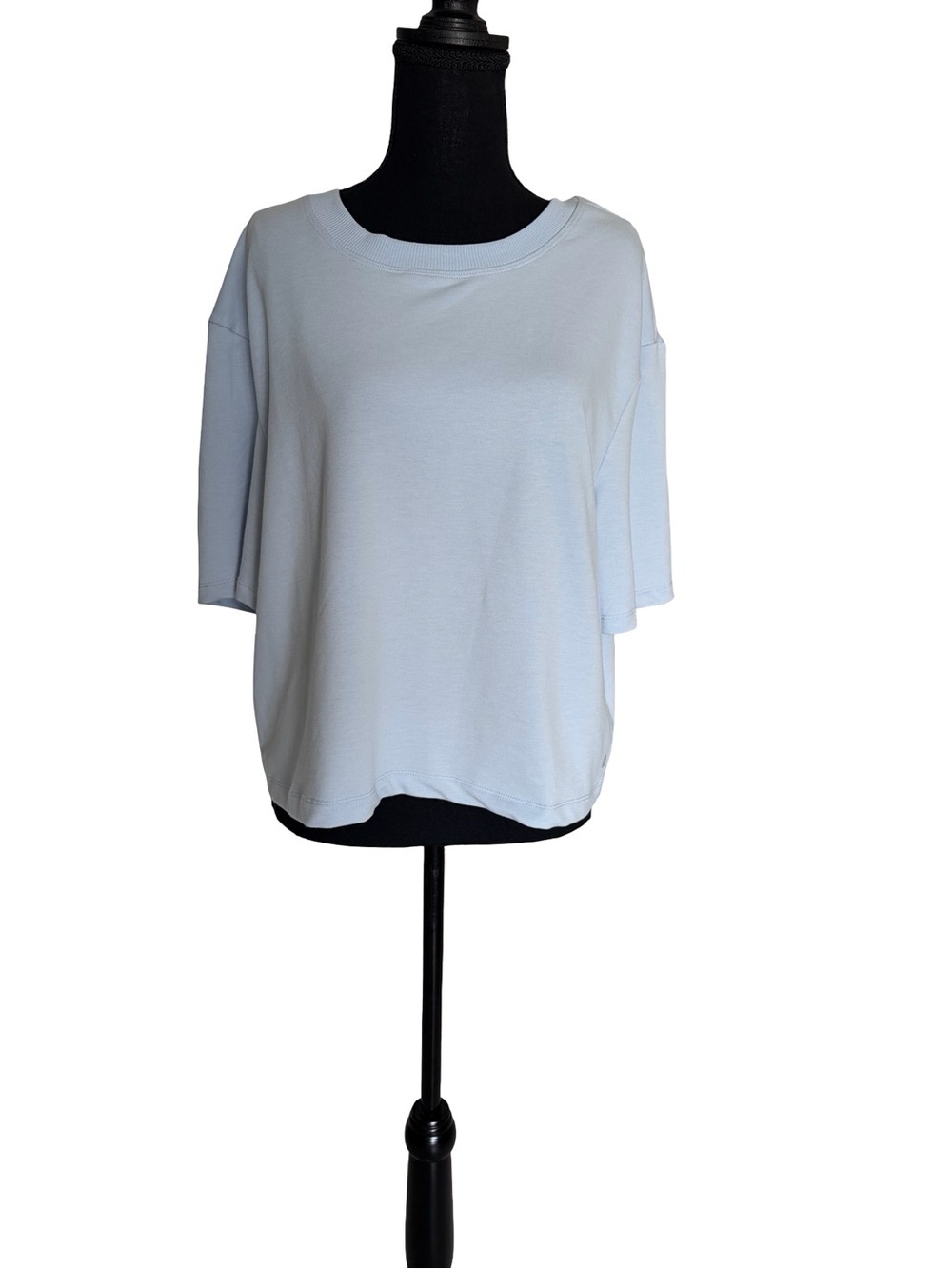 Apana Light Blue Relaxed Boxy Short Sleeve Tee